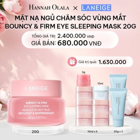  E763: DEAL 5: MẶT NẠ NGỦ DƯỠNG ẨM DÀNH CHO MẮT LANEIGE BOUNCY & FIRM EYE SLEEPING MASK 20ML - [GIAO HÀNG TỪ 03/10] 