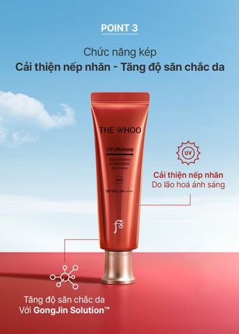  D40_DEAL09: NEW - TINH CHẤT CHỐNG NẮNG CHỐNG OXY HÓA THE WHOO RED VITAMIN SUNCREEN SPF50+/PA++++ 50ML 