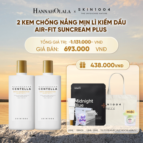  COMBO 02 PCS SKIN1004 KEM CHỐNG NẮNG MADAGASCAR CENTELLA AIR-FIT SUNCREAM PLUS 50ML1506 - B576 