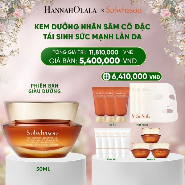  E383_DEAL 3B: [PHIÊN BẢN GIÀU DƯỠNG] KEM DƯỠNG NHÂN SÂM CÔ ĐẶC CONCENTRATED GINSENG REJUVENATING CREAM RICH 50ML 