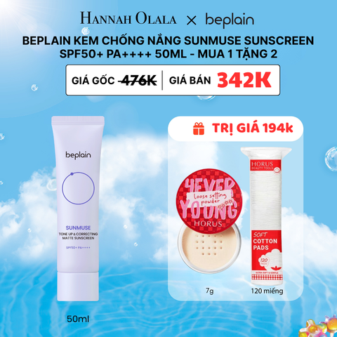 M44_DEAL 3C: KEM CHỐNG NẮNG SUNMUSE TONE UP & CORRECTING MATTE SUNSCREEN SPF50+ PA++++ 50ML (MÀU TÍM NHẠT) 