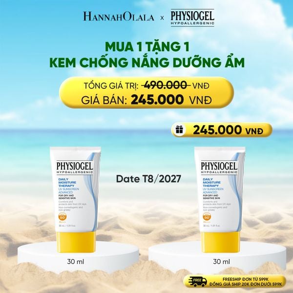  DEAL 4: KEM CHỐNG NẮNG DƯỠNG ẨM PHYSIOGEL DAILY MOISTURE THERAPY 30ML 
