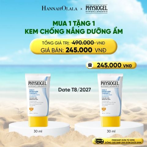  DEAL 4: KEM CHỐNG NẮNG DƯỠNG ẨM PHYSIOGEL DAILY MOISTURE THERAPY 30ML 