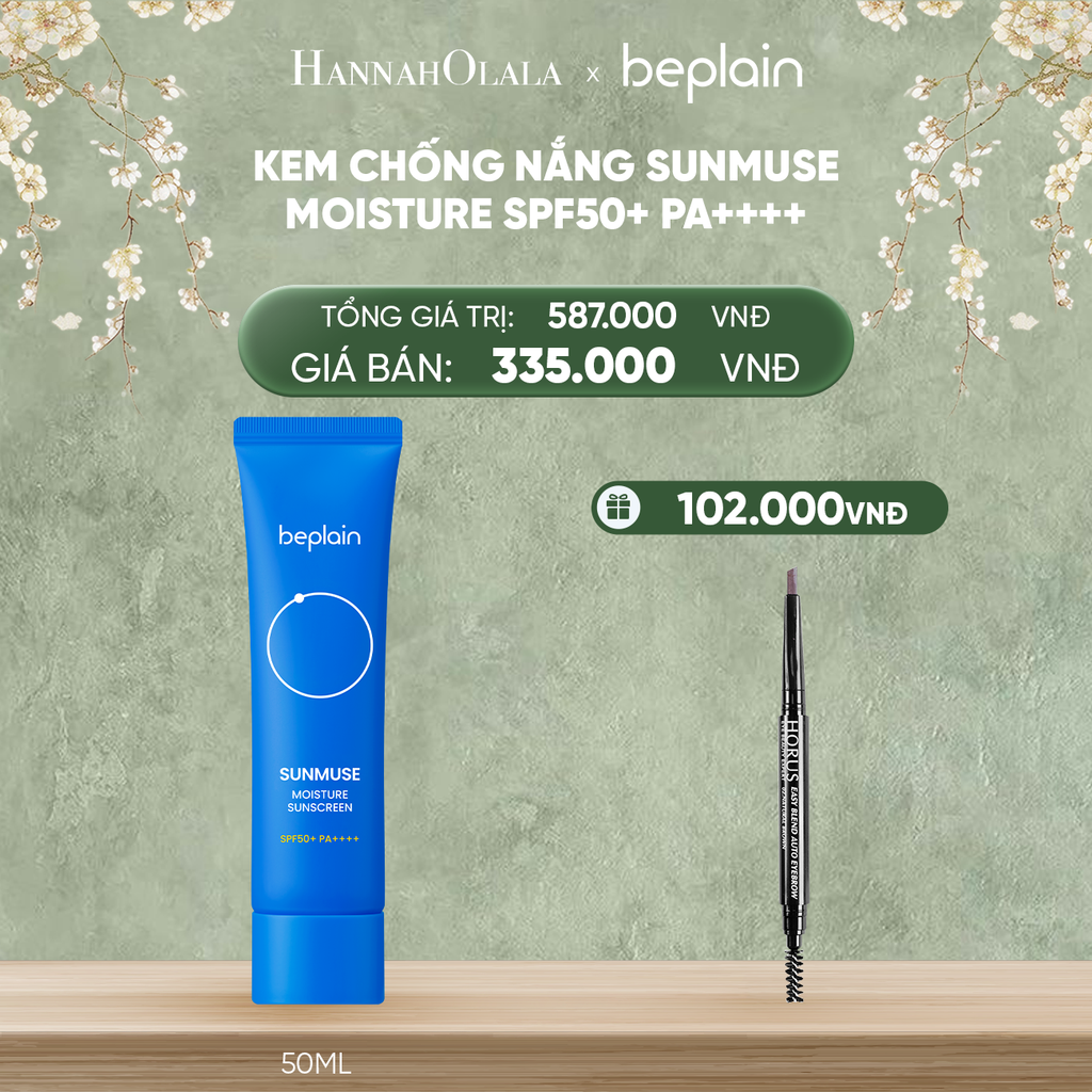  DEAL 3: KEM CHỐNG NẮNG BEPLAIN SUNMUSE MOISTURE SUNSCREEN SPF50+ PA++++ 50ML (MÀU XANH DƯƠNG) 