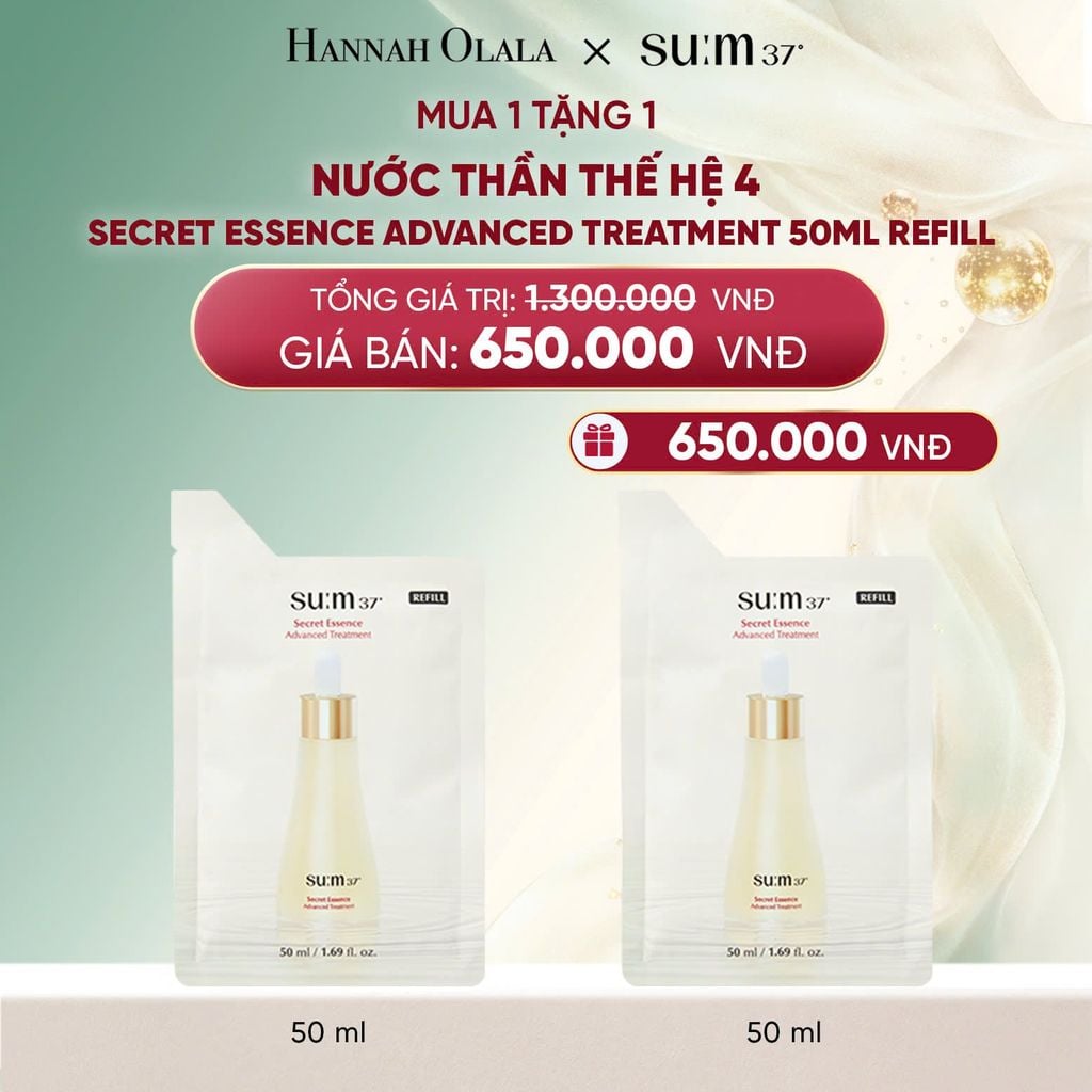  DEAL 31: MUA 1 TẶNG 1 - NƯỚC THẦN THẾ HỆ 4 SU:M37 SECRET ESSENCE ADVANCED TREATMENT 50ML REFILL 