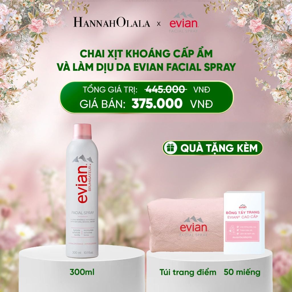  DEAL 4: XỊT KHOÁNG CẤP ẨM, LÀM DỊU DA EVIAN FACIAL SPRAY 300ML 