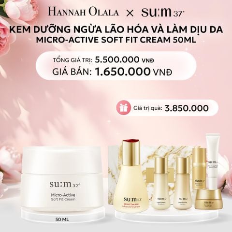  E791: DEAL 31: KEM DƯỠNG NGỪA LÃO HÓA VÀ LÀM DỊU DA SU:M37 MICRO-ACTIVE SOFT FIT CREAM 50ML - [GIAO HÀNG TỪ 03/10] 