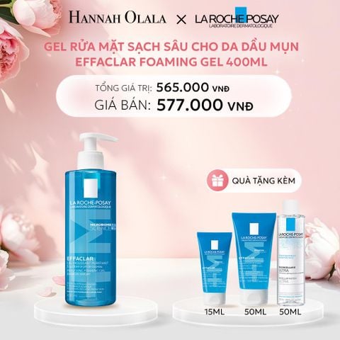  E124: DEAL 4 GEL RỬA MẶT SẠCH SÂU CHO DA DẦU MỤN EFFACLAR FOAMING GEL 400ML 