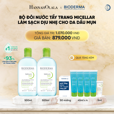  DEAL 5: BỘ ĐÔI NƯỚC TẨY TRANG CÔNG NGHỆ MICELLAR LÀM SẠCH CHO DA DẦU,MỤN 