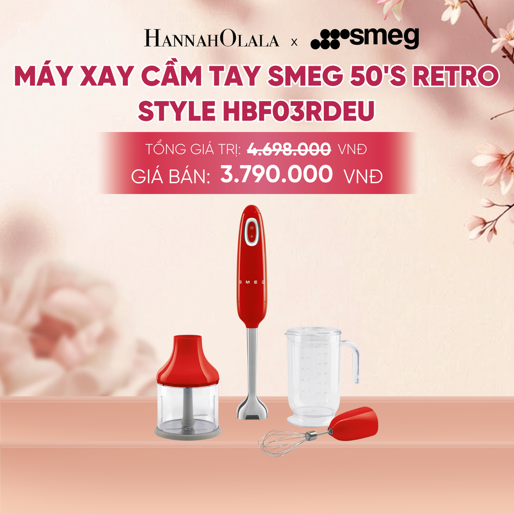  MÁY XAY CẦM TAY SMEG 50'S RETRO STYLE HBF03RDEU - A962 