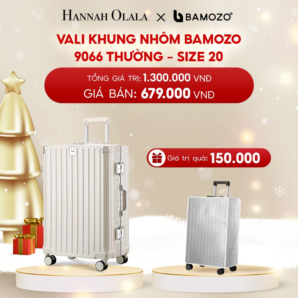  DEAL 3: VALI BAMOZO KHUNG NHÔM 9066 BẢN THƯỜNG (TẶNG BỌC VALI TRONG SUỐT) 