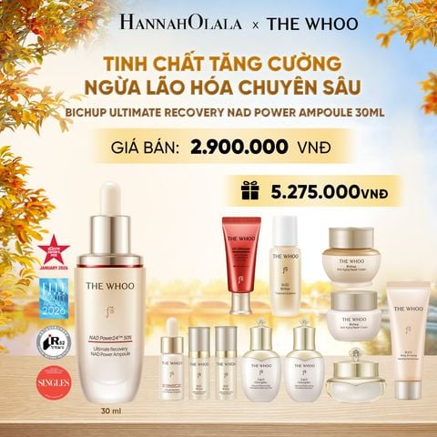  BỘ TINH CHẤT TĂNG CƯỜNG NGỪA LÃO HÓA CHUYÊN SÂU THE WHOO BICHUP ULTIMATE RECOVERY NAD POWER AMPOULE 30ML SPECIAL SET - E2103 