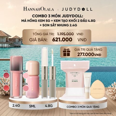  MÁ HỒNG KEM (LOTION) + KEM TẠO KHỐI 2 ĐẦU + SON SẮT NHUNG_ D1397 