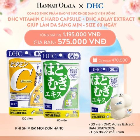  A231_DEAL 4: COMBO THỰC PHẨM BẢO VỆ SỨC KHỎE DẠNG VIÊN UỐNG DHC VITAMIN C HARD CAPSULE + DHC ADLAY EXTRACT GIÚP LÀN DA SÁNG MỊN - SIZE 60 NGÀY 
