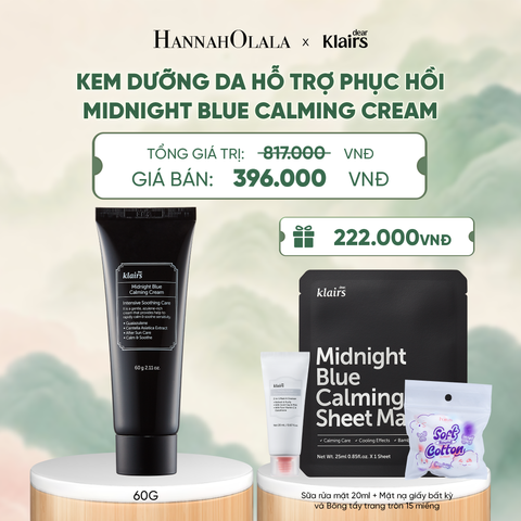  DEAR, KLAIRS KEM DƯỠNG MIDNIGHT BLUE CALMING CREAM 60G - A1440 
