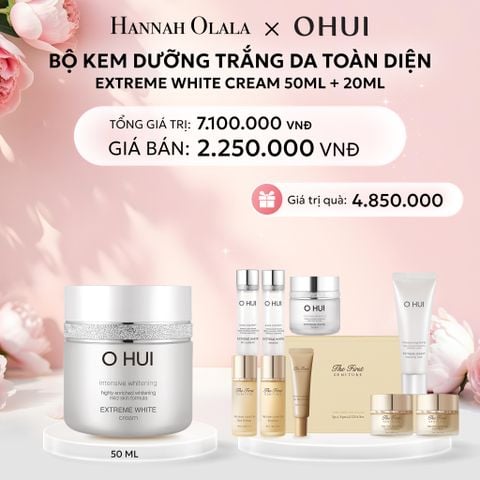  E784: DEAL 25: BỘ KEM DƯỠNG TRẮNG DA TOÀN DIỆN OHUI EXTREME WHITE CREAM 50ML + 20ML - [GIAO HÀNG TỪ 03/10] 