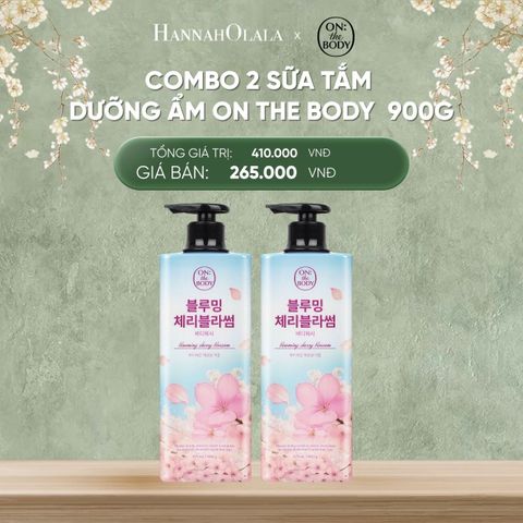  DEAL 2: COMBO 2 SỮA TẮM DƯỠNG ẨM ON THE BODY HƯƠNG NƯỚC HOA CHIẾT XUẤT TỪ THIÊN NHIÊN DƯỠNG TRẮNG DA 900G 
