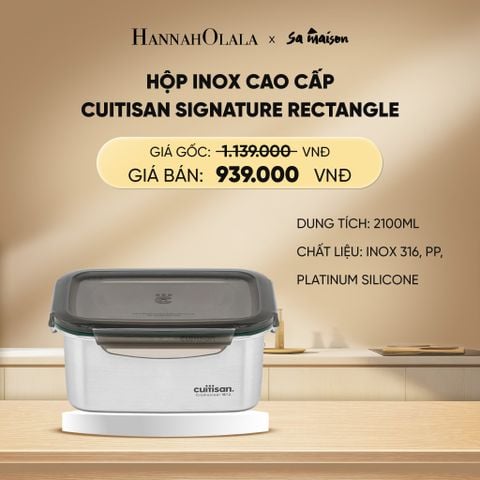  DEAL 17: HỘP INOX CAO CẤP CUITISAN SIGNATURE RECTANGLE INOX 316 