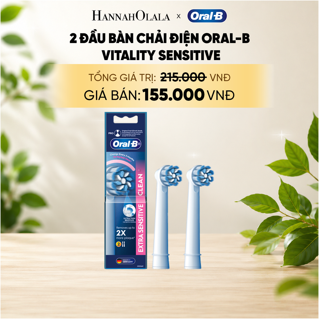  [FLASH DEAL] 2 ĐẦU BÀN CHẢI ĐIỆN ORAL-B VITALITY – SENSITIVE / WHITENING / DEEP CLEAN _ A71 