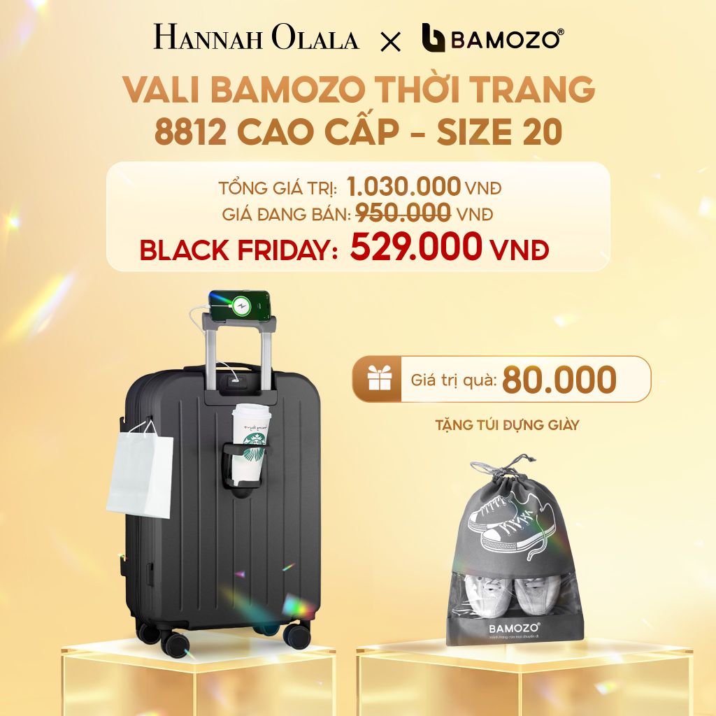  DEAL 5: VALI BAMOZO 8812 CAO CẤP (TẶNG TÚI ĐỰNG GIÀY) 