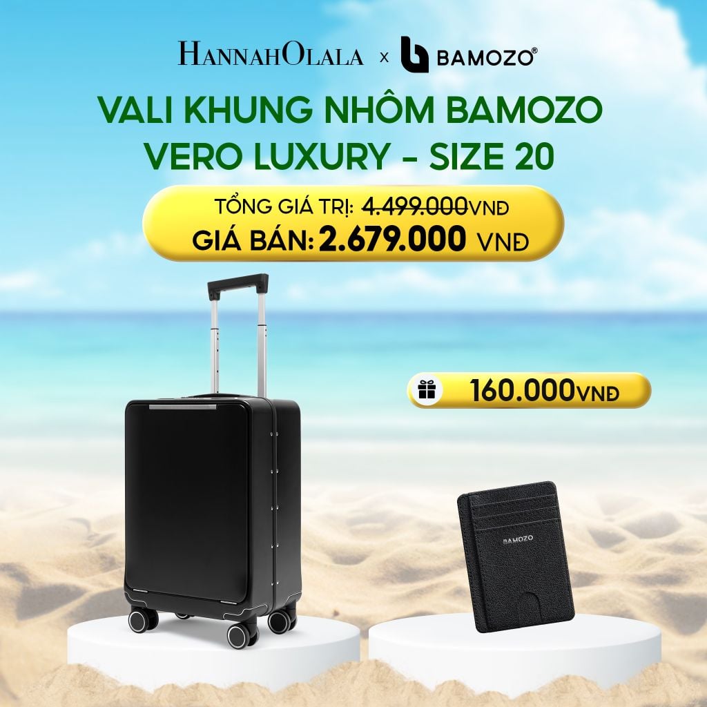  DEAL 5: VALI DOANH NHÂN BAMOZO VERO KHUNG NHÔM CAO CẤP (TẶNG VÍ THẺ DA CARD HOLDER BAMOZO) 