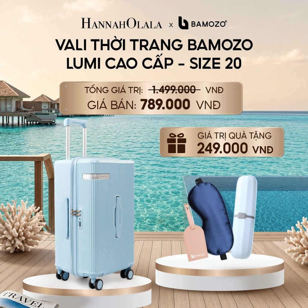  VALI BAMOZO LUMISPACE CAO CẤP (TẶNG TAG VALI DA, HỘP ĐỰNG BÀN CHẢI, BỊT MẮT LỤA SATIN)_ D478 