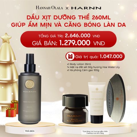  A1128_DEAL 4: DẦU XỊT DƯỠNG THỂ HARNN GIÚP ẨM MỊN VÀ CĂNG BÓNG LÀN DA 260ML 