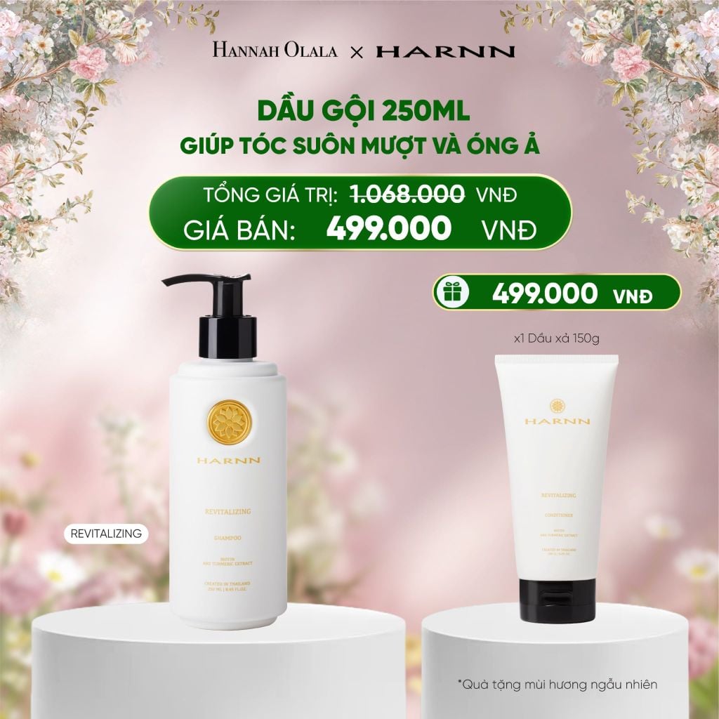  DEAL 4: DẦU GỘI HARNN 250ML GIÚP TÓC SUÔN MƯỢT VÀ ÓNG Ả 