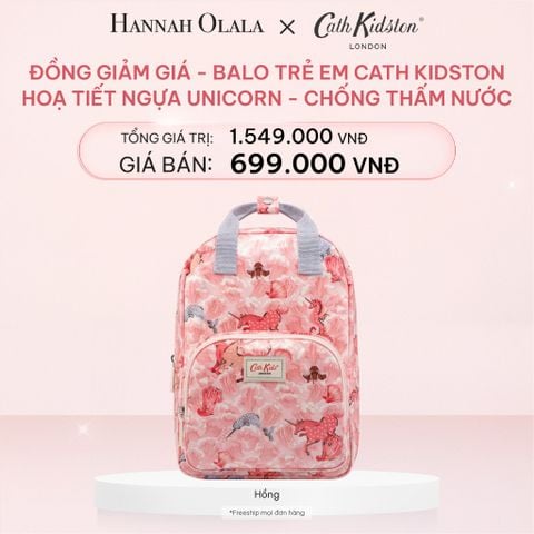  E348_DEAL 4: [ĐỒNG GIẢM GIÁ] BALO TRẺ EM CATH KIDSTON MEDIUM SIZE HOẠ TIẾT ĐÁNG YÊU PHỦ PVC CHỐNG THẤM NƯỚC 