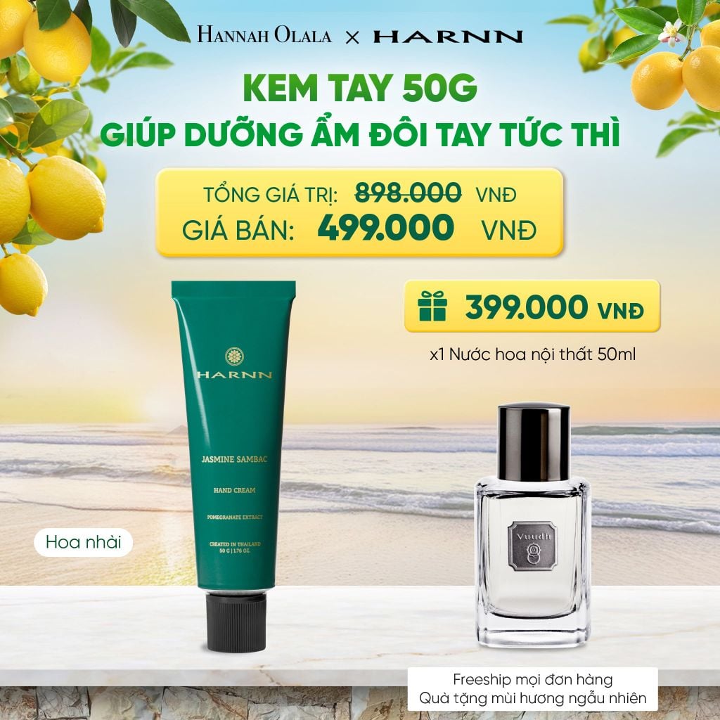  KEM TAY HARNN 50G GIÚP DƯỠNG ẨM ĐÔI TAY TỨC THÌ 