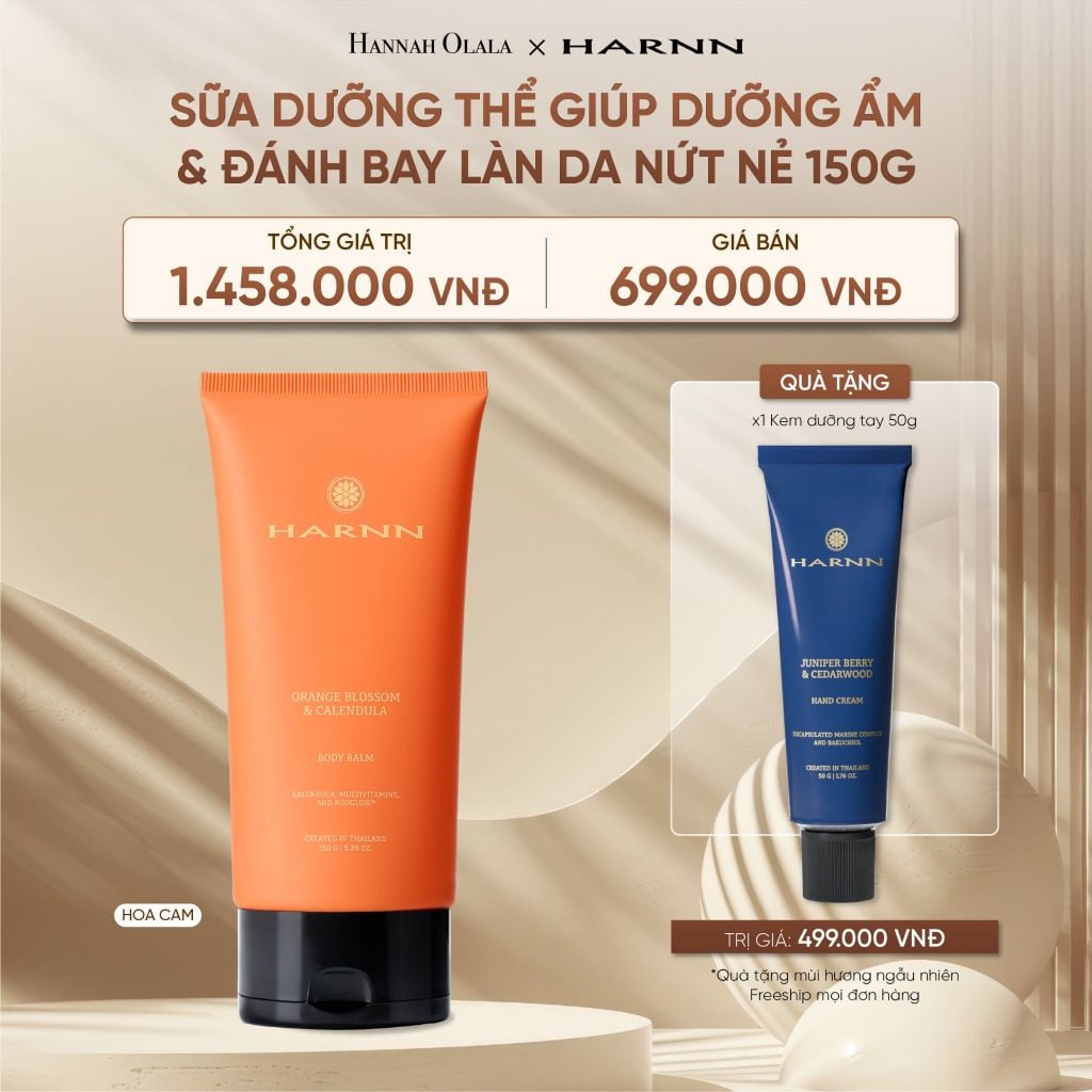  DEAL 4: BODY LOTION - SỮA DƯỠNG THỂ HARNN 250ML GIÚP DƯỠNG ẨM & ĐÁNH BAY LÀN DA NỨT NẺ 250ML 