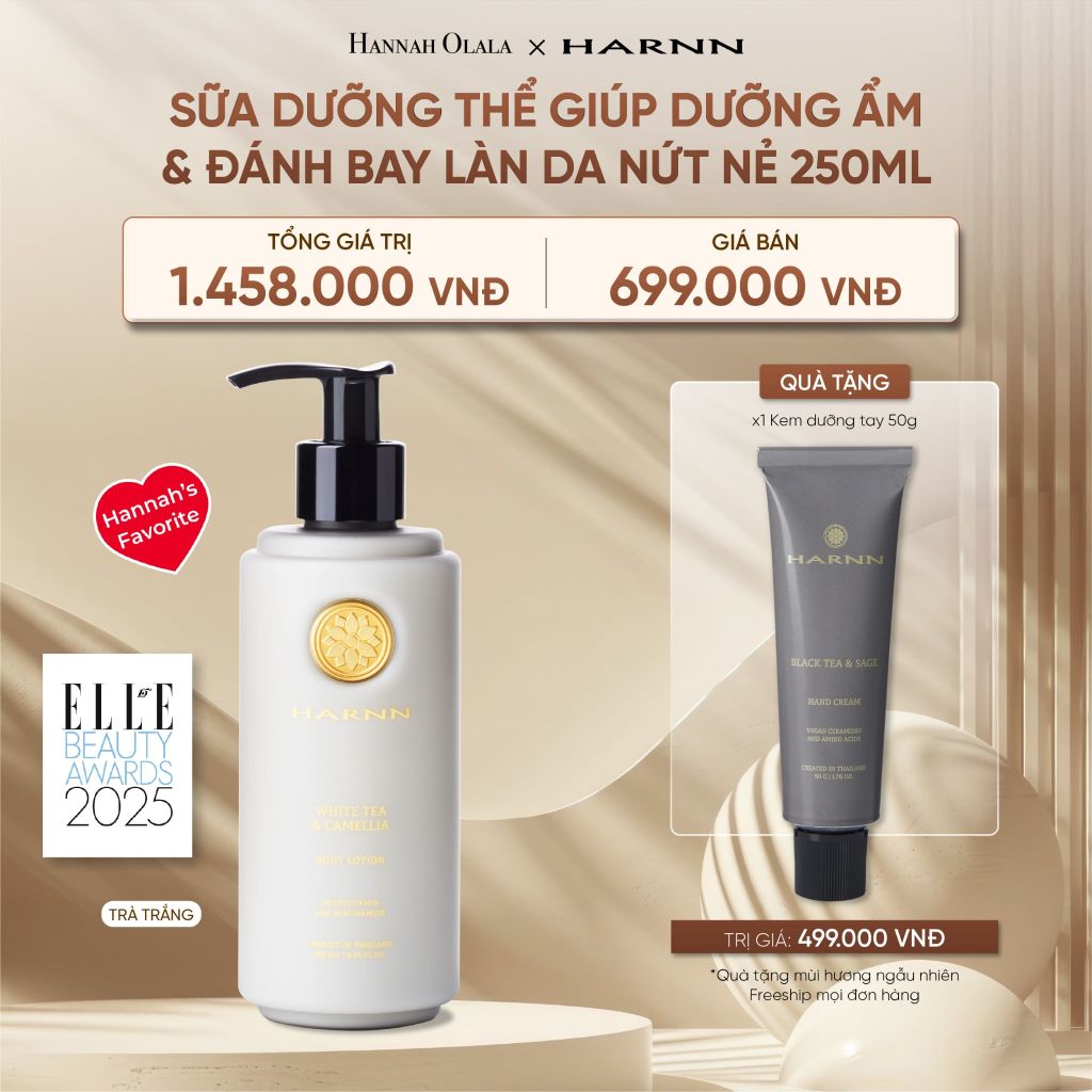  DEAL 4: BODY LOTION - SỮA DƯỠNG THỂ HARNN 250ML GIÚP DƯỠNG ẨM & ĐÁNH BAY LÀN DA NỨT NẺ 250ML 