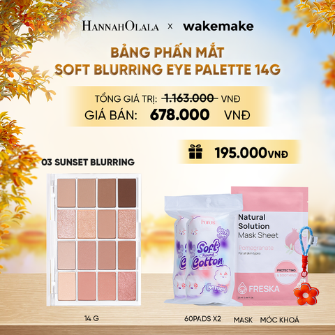  WAKEMAKE BẢNG PHẤN MẮT SOFT BLURRING EYE PALETTE 14G - E543 