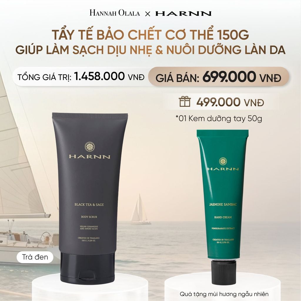  TẨY TẾ BẢO CHẾT CƠ THỂ HARNN 150G GIÚP LÀM SẠCH DỊU NHẸ VÀ NUÔI DƯỠNG LÀN DA _ DEAL 4 