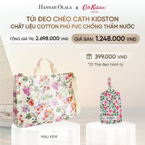  TÚI ĐEO CHÉO CATH KIDSTON CHẤT LIỆU COTTON PHỦ PVC CHỐNG THẤM NƯỚC _ DEAL 4 
