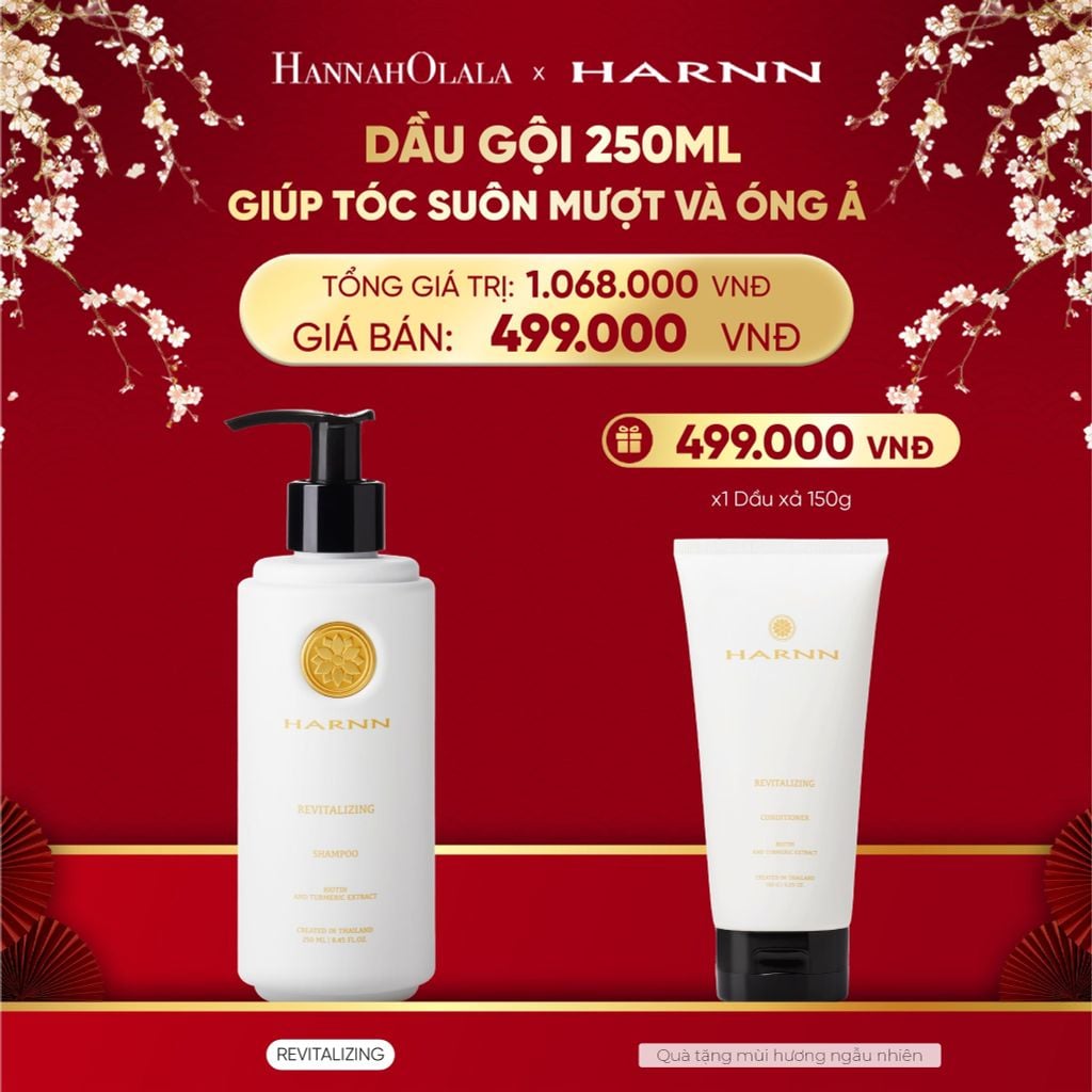  DEAL 4. DẦU GỘI HARNN 250ML GIÚP TÓC SUÔN MƯỢT VÀ ÓNG Ả 