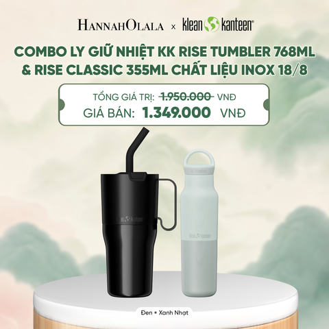  COMBO LY GIỮ NHIỆT KLEAN KANTEEN RISE TUMBLER 768ML & RISE CLASSIC 355ML CHẤT LIỆU INOX 18/8 - A4025 