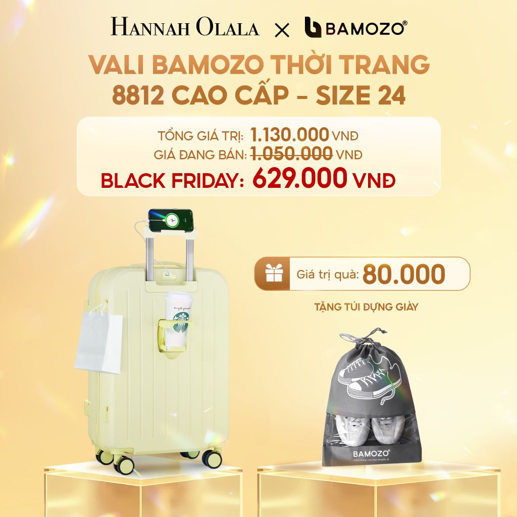 DEAL 5: VALI BAMOZO 8812 CAO CẤP (TẶNG TÚI ĐỰNG GIÀY) 
