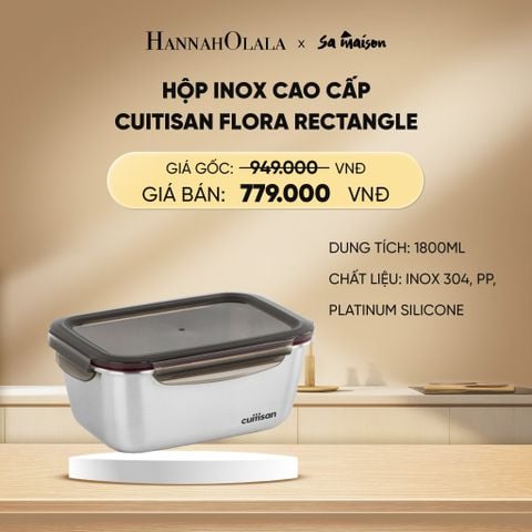  DEAL 16: HỘP INOX CAO CẤP CUITISAN FLORA RECTANGLE 