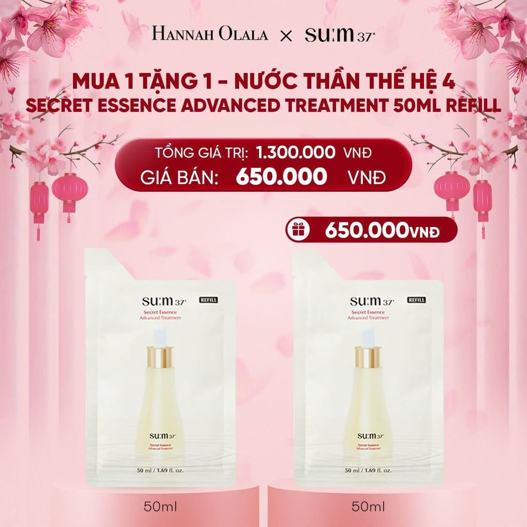  [GIAO HÀNG TỪ 08.01] DEAL 4: MUA 1 TẶNG 1 - NƯỚC THẦN THẾ HỆ 4 SU:M37 SECRET ESSENCE ADVANCED TREATMENT 50ML REFILL 
