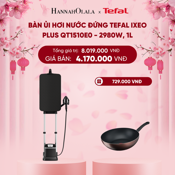  DEAL 3.1: BÀN ỦI HƠI NƯỚC ĐỨNG TEFAL IXEO PLUS QT1510E0 - 2980W, 1L 