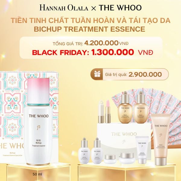  DEAL 4: [PHIÊN BẢN ĐẶC BIỆT] BỘ TIỀN TINH CHẤT TUẦN HOÀN VÀ TÁI TẠO DA THE WHOO BICHUP TREATMENT ESSENCE 50ML 
