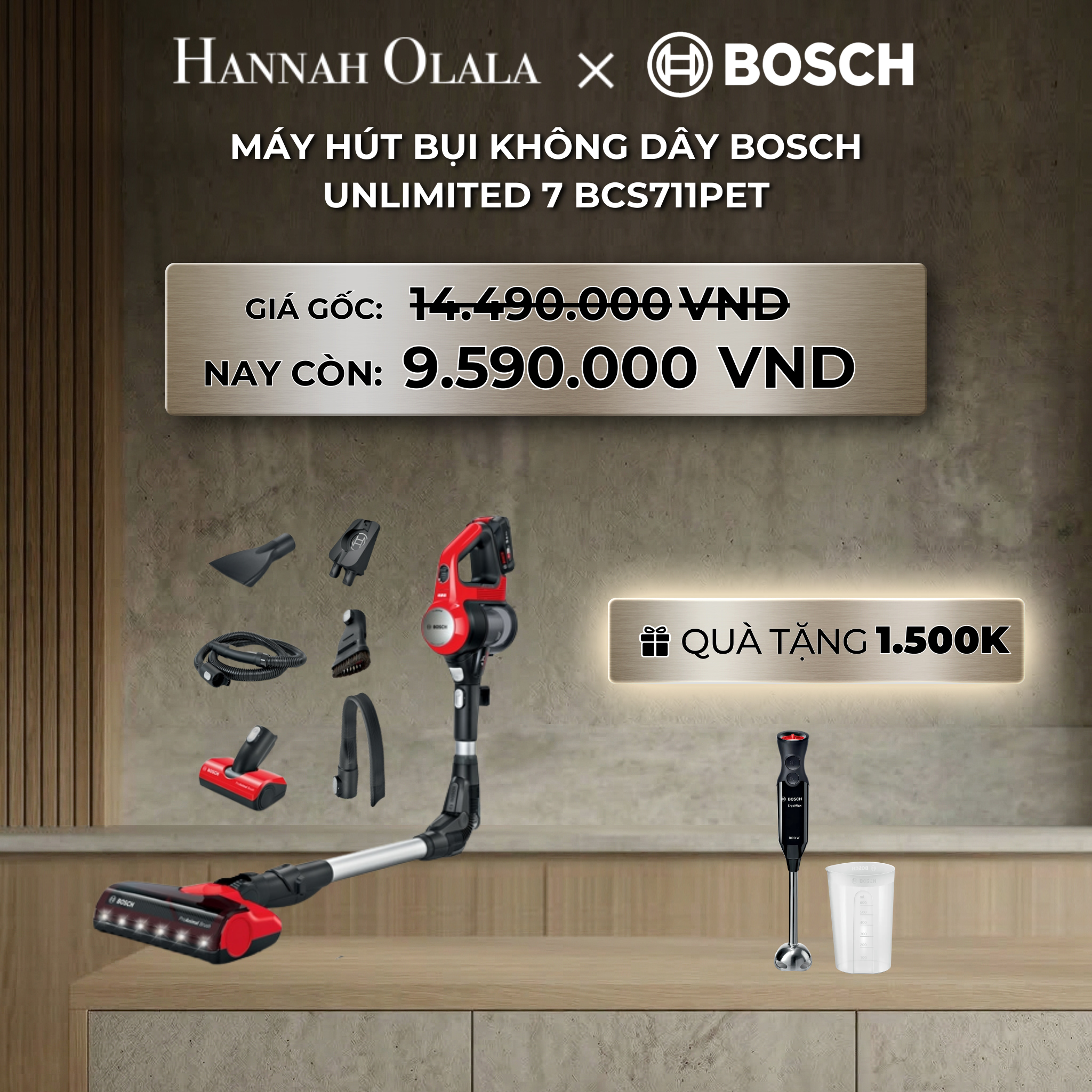 Máy Hút Bụi Bosch Unlimited 7 BCS711PET