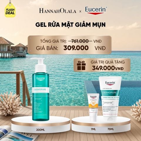  FD4: GEL RỬA MẶT EUCERIN DERMOPURE CLINICAL PURIFYING CLEANSER 200ML_ D313 