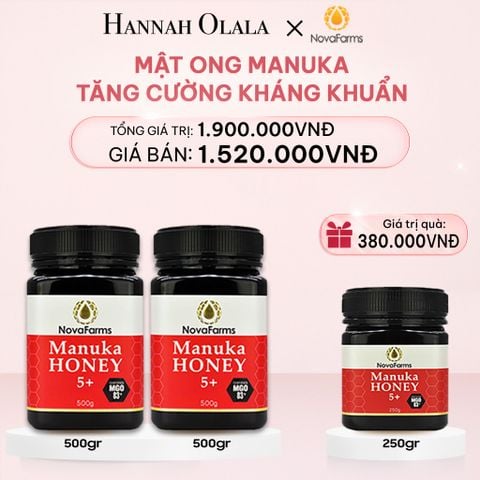 E1026_DEAL 4: BỘ ĐÔI MẬT ONG MANUKA NOVAFARM- NGĂN NGỪA BỆNH 