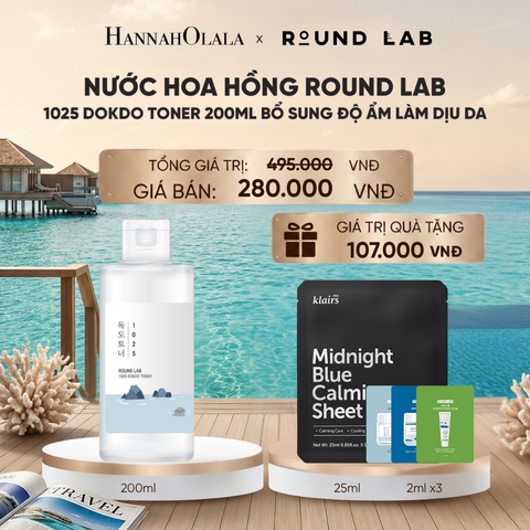  NƯỚC HOA HỒNG ROUND LAB 1025 DOKDO TONER 200ML BỔ SUNG ĐỘ ẨM LÀM DỊU DA_ D525 