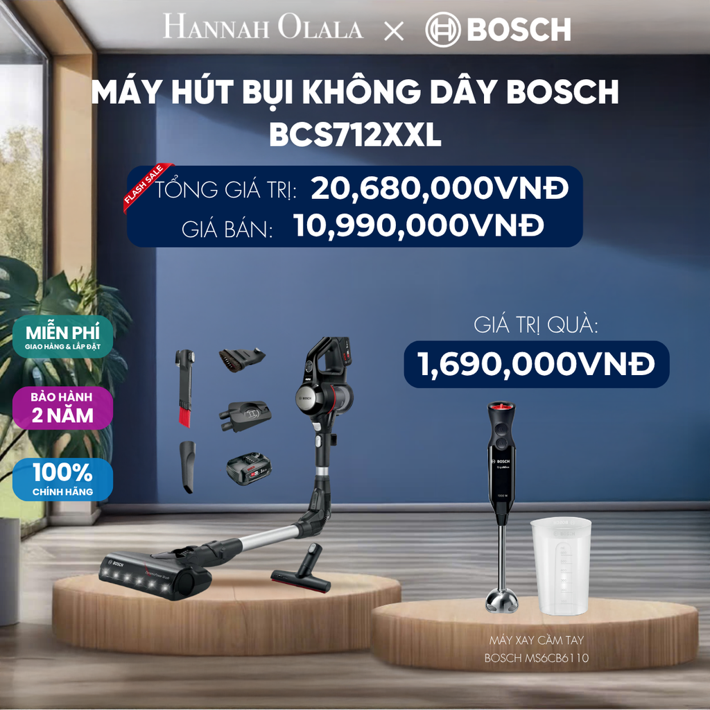  MÁY HÚT BỤI KHÔNG DÂY BOSCH BCS712XXL - DEAL 4 