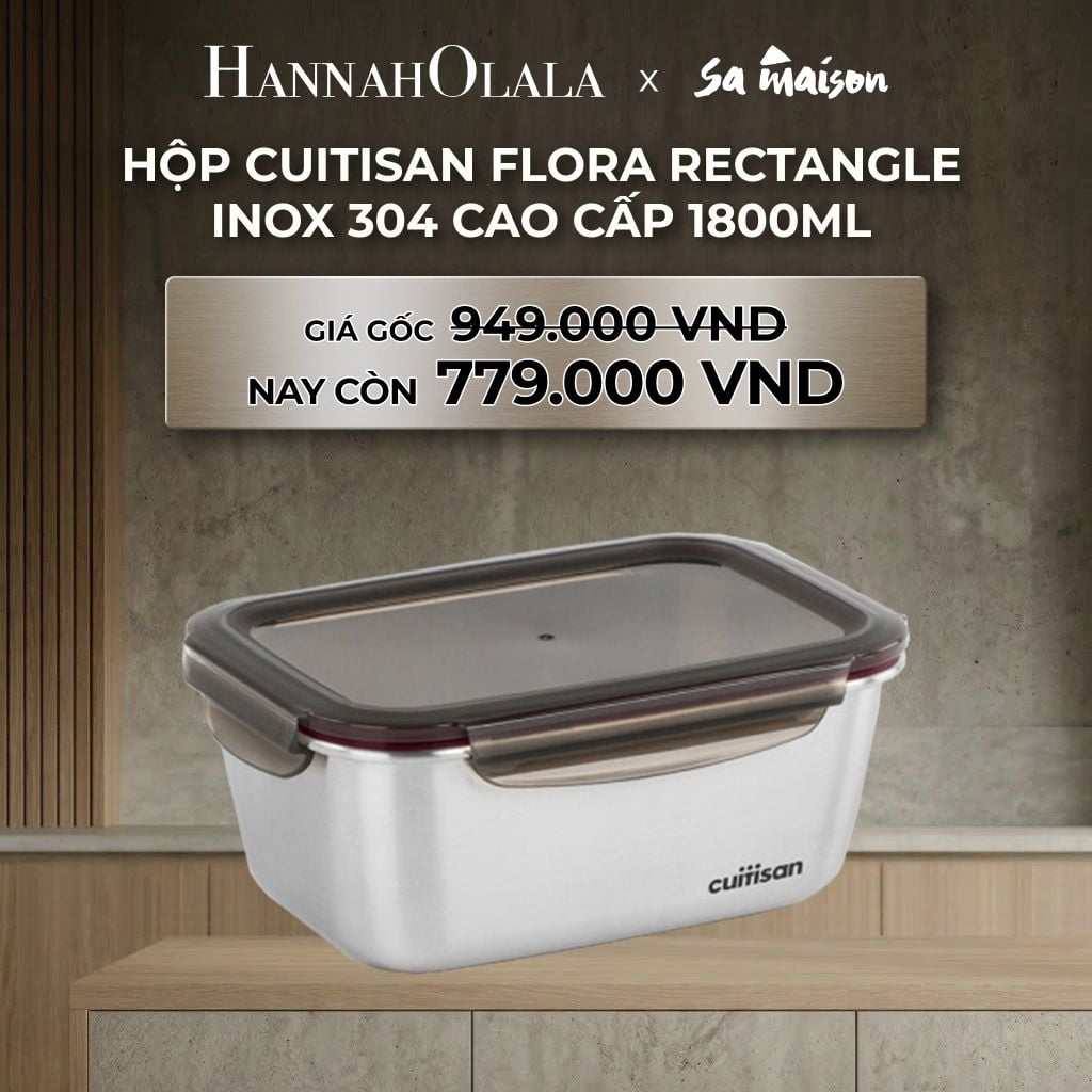  DEAL 2: HỘP INOX CAO CẤP CUITISAN FLORA RECTANGLE 