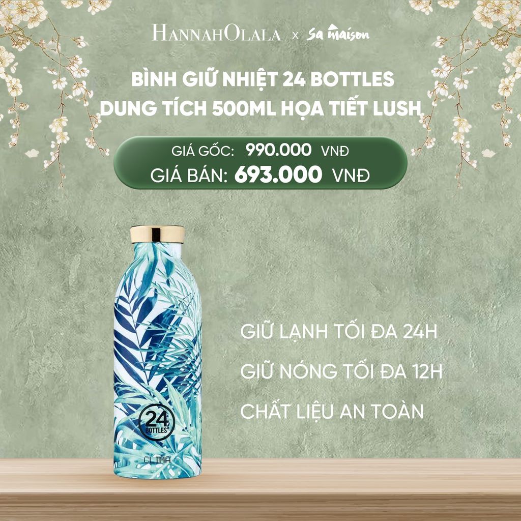  DEAL 1: BÌNH GIỮ NHIỆT 24 BOTTLES DUNG TÍCH 500ML HỌA TIẾT 