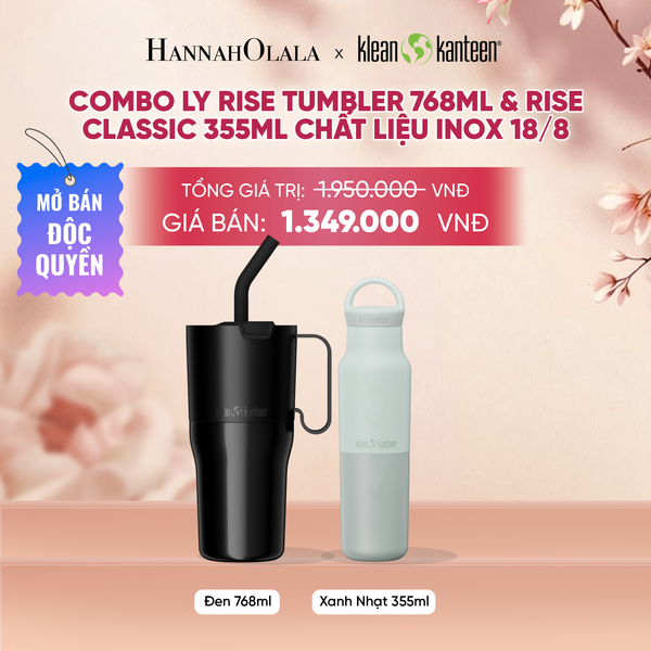  COMBO LY GIỮ NHIỆT KLEAN KANTEEN RISE TUMBLER 768ML & RISE CLASSIC 355ML CHẤT LIỆU INOX 18/8 